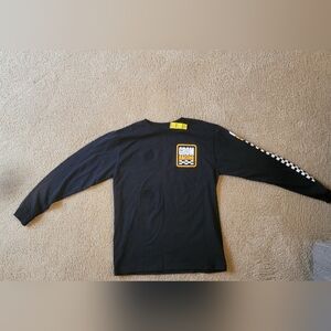 NWT Grom Racing Shirt - Black Long Sleeve Casual - Size Youth Large (10-12)
